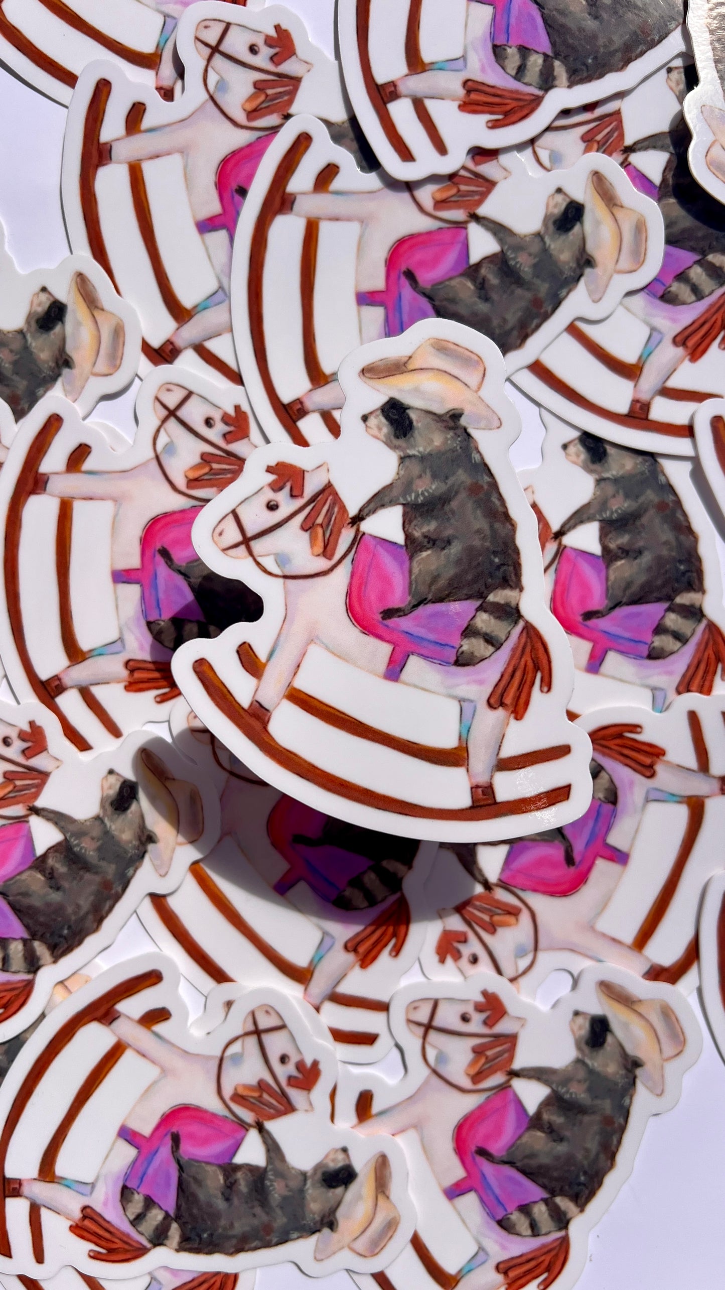 Cowgirl Racc Sticker